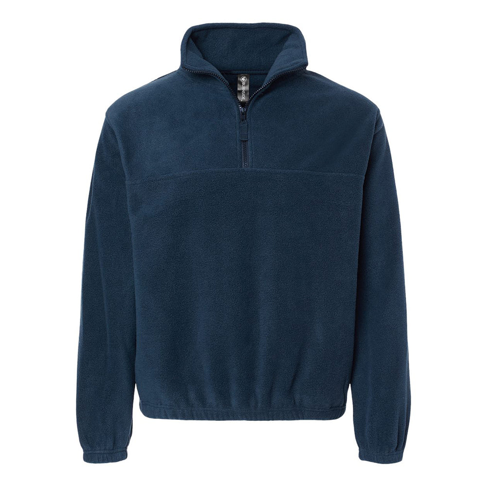 Burnside Men's Polar Fleece Quarter-Zip Pullover (Navy)