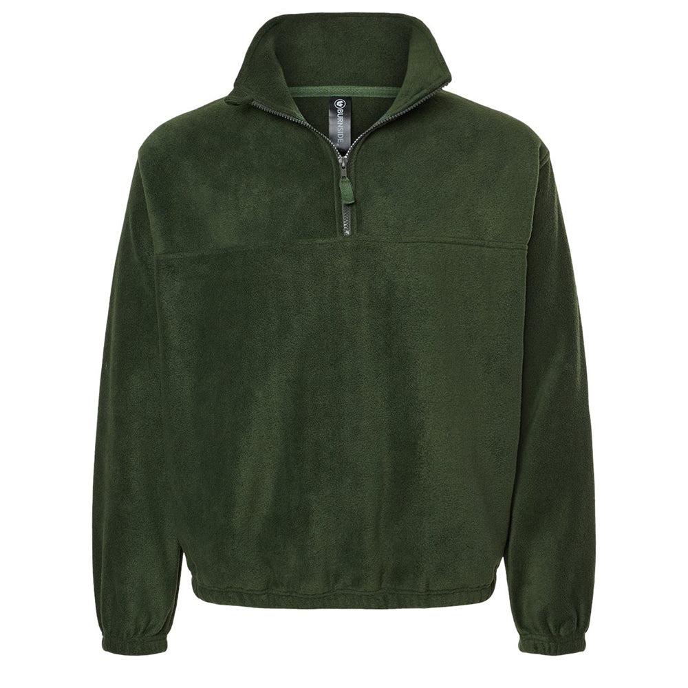 Burnside Men's Polar Fleece Quarter-Zip Pullover (Army)
